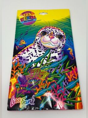 Vintage Sealed 90’s Lisa Frank Rainbow Reef Sticker Tote With KB Toy Sticker